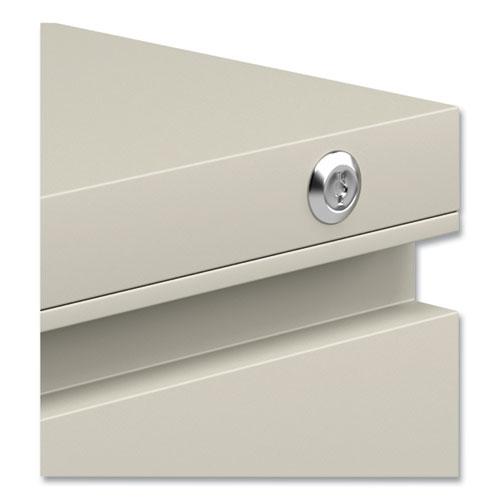 File Pedestal with Full-Length Pull, Left or Right, 2-Drawers: Box/File, Legal/Letter, Putty, 14.96" x 19.29" x 21.65". Picture 6