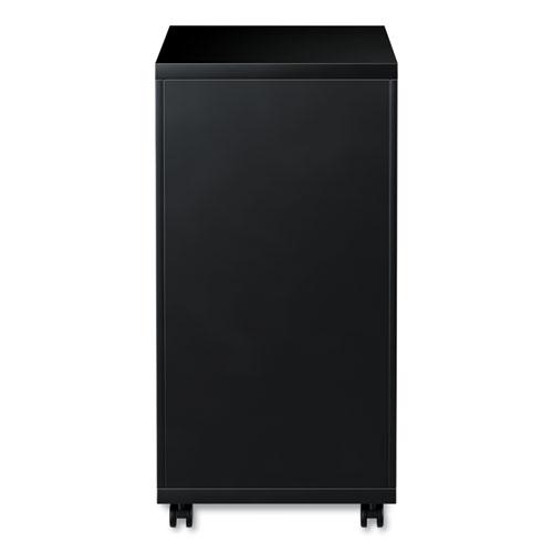 File Pedestal with Full-Length Pull, Left or Right, 2 Legal/Letter-Size File Drawers, Black, 14.96" x 19.29" x 27.75". Picture 9