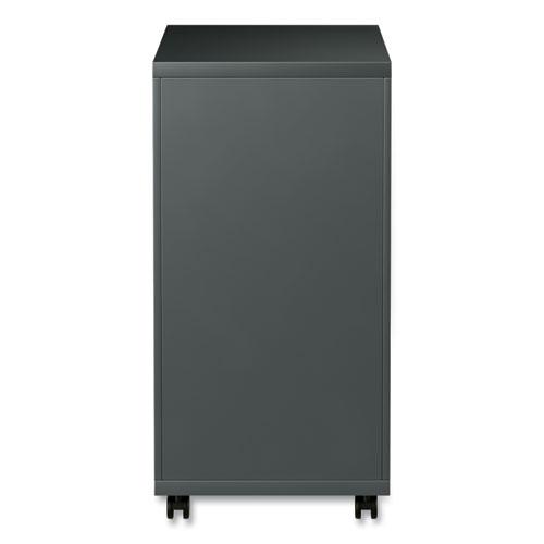 File Pedestal with Full-Length Pull, Left or Right, 2 Legal/Letter-Size File Drawers, Charcoal, 14.96" x 19.29" x 27.75". Picture 9