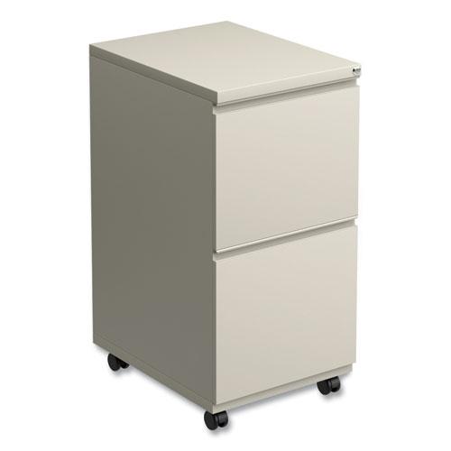 File Pedestal with Full-Length Pull, Left or Right, 2 Legal/Letter-Size File Drawers, Putty, 14.96" x 19.29" x 27.75". Picture 1