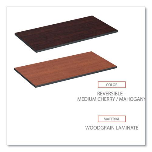 Reversible Laminate Table Top, Rectangular, 47.63 x 23.63, Medium Cherry/Mahogany. Picture 3
