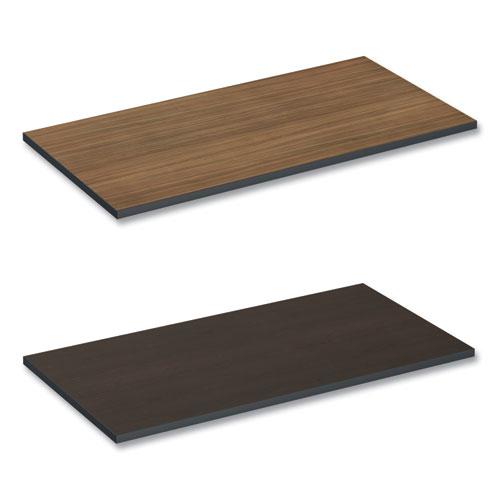 Reversible Laminate Table Top, Rectangular, 47.63w x 23.63d, Espresso/Walnut. Picture 1