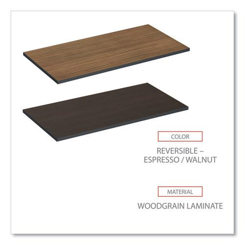 Reversible Laminate Table Top, Rectangular, 47.63w x 23.63d, Espresso/Walnut. Picture 3