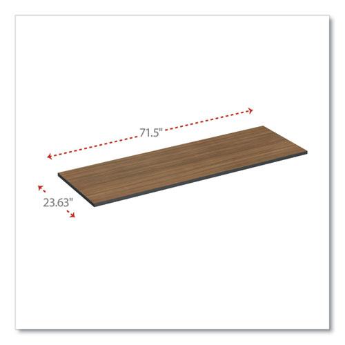 Reversible Laminate Table Top, Rectangular, 71.5w x 23.63d, Espresso/Walnut. Picture 2