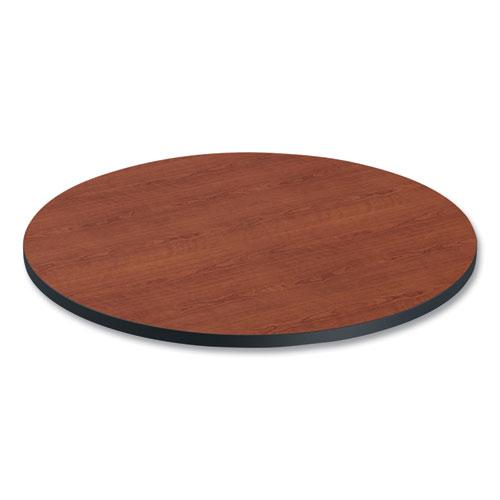 Reversible Laminate Table Top, Round, 35.5" Diameter, Medium Cherry/Mahogany. Picture 6