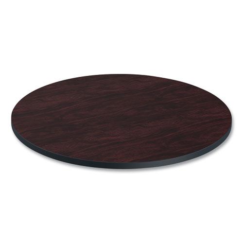 Reversible Laminate Table Top, Round, 35.5" Diameter, Medium Cherry/Mahogany. Picture 7