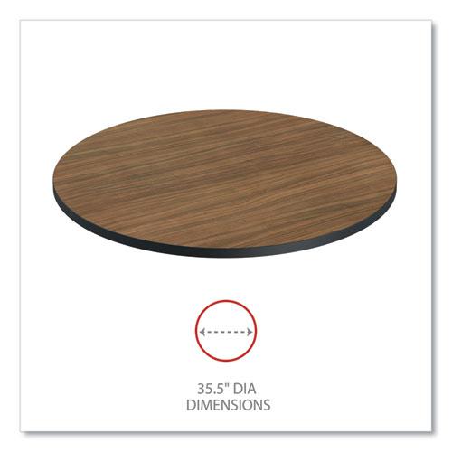 Reversible Laminate Table Top, Round, 35.5" Diameter, Espresso/Walnut. Picture 2