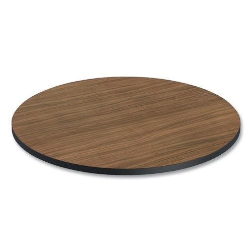 Reversible Laminate Table Top, Round, 35.5" Diameter, Espresso/Walnut. Picture 5