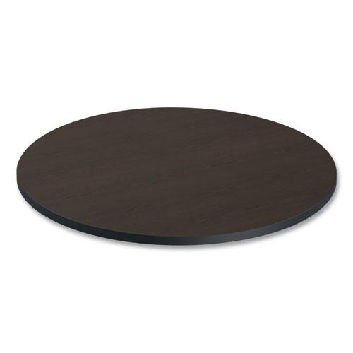 Reversible Laminate Table Top, Round, 35.5" Diameter, Espresso/Walnut. Picture 7