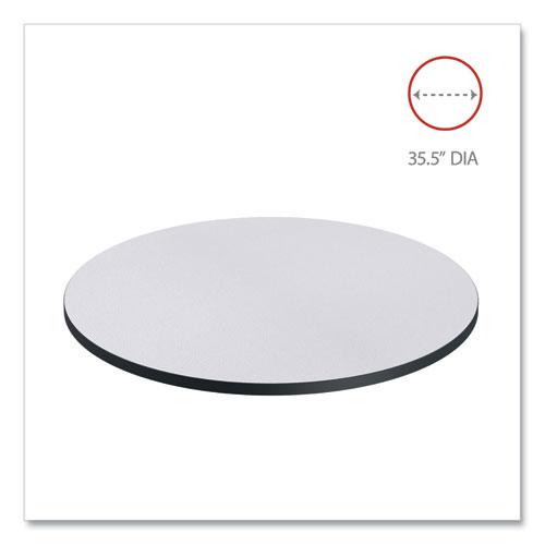 Reversible Laminate Table Top, Round, 35.5" Diameter, White/Gray. Picture 2