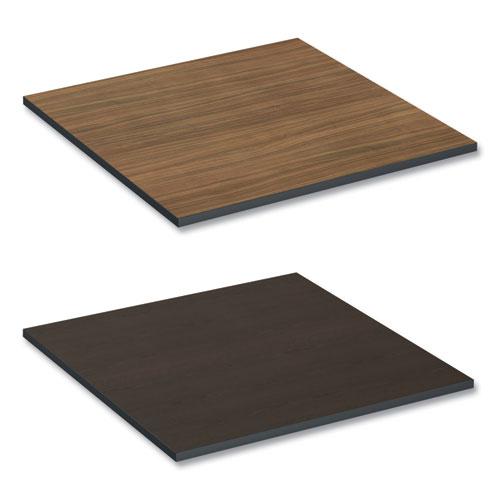 Reversible Laminate Table Top, Square, 35.38w x 35.38d, Espresso/Walnut. Picture 1