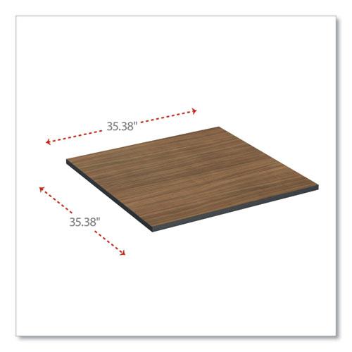 Reversible Laminate Table Top, Square, 35.38w x 35.38d, Espresso/Walnut. Picture 2