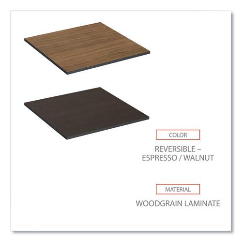 Reversible Laminate Table Top, Square, 35.38w x 35.38d, Espresso/Walnut. Picture 3