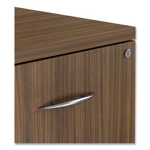 Alera Valencia Series Mobile Pedestal, Left or Right, 2 Legal/Letter-Size File Drawers, Modern Walnut, 15.38" x 20" x 26.63". Picture 7