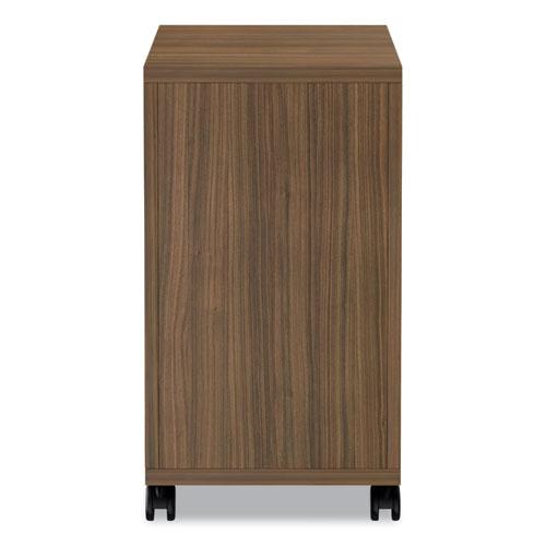 Alera Valencia Series Mobile Pedestal, Left or Right, 2 Legal/Letter-Size File Drawers, Modern Walnut, 15.38" x 20" x 26.63". Picture 8