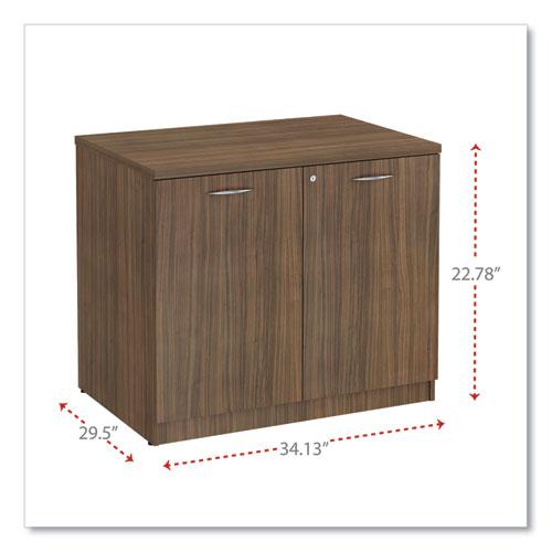 Alera Valencia Series Storage Cabinet, 34.3w x 22.78d x 29.5h, Modern Walnut. Picture 2