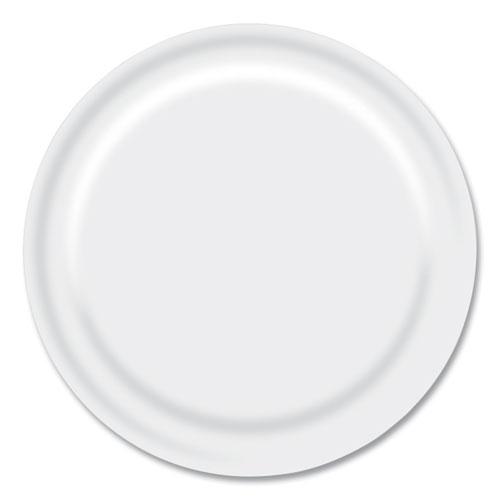 Paper Dinnerware, Plate, 9" Diameter, White, 1,000/Carton. Picture 1