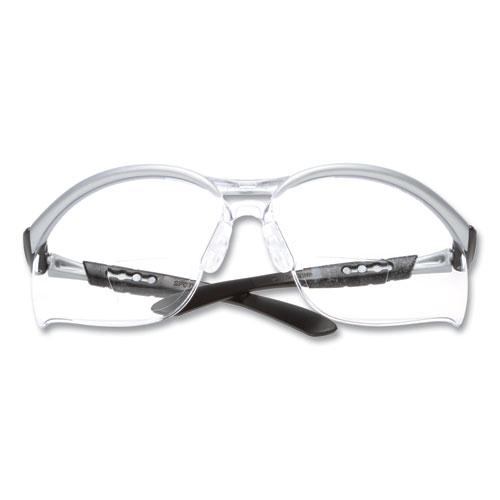 BX Molded-In Diopter Safety Glasses, 2.0+ Diopter Strength, Silver/Black Frame, Clear Lens. Picture 1