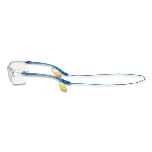 Virtua Sport CCS Protective Eyewear, Blue Plastic Frame, Clear Polycarbonate Lens. Picture 1