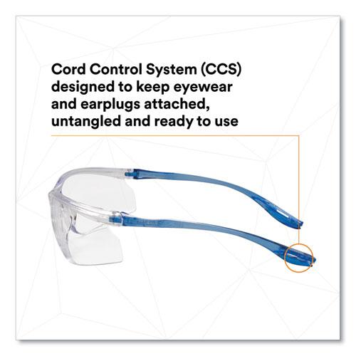 Virtua Sport CCS Protective Eyewear, Blue Plastic Frame, Clear Polycarbonate Lens. Picture 2