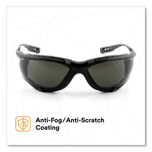 Virtua CCS Protective Eyewear with Foam Gasket, Black/Gray Plastic Frame, Gray Polycarbonate Lens. Picture 2