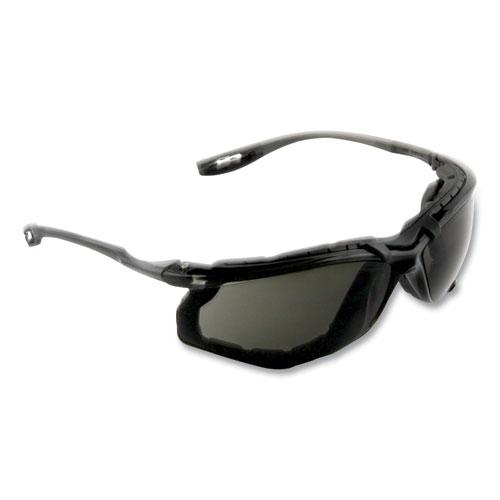 Virtua CCS Protective Eyewear with Foam Gasket, Black/Gray Plastic Frame, Gray Polycarbonate Lens. Picture 1