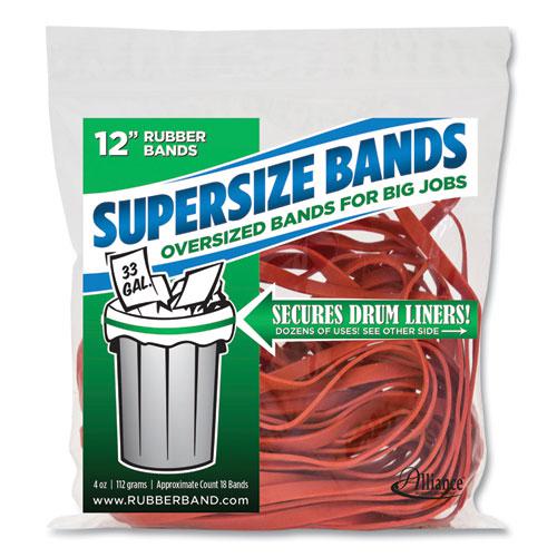 SuperSize Bands, 0.25" x 12", 4,060 psi Max Elasticity, Red, 18/Pack. Picture 3