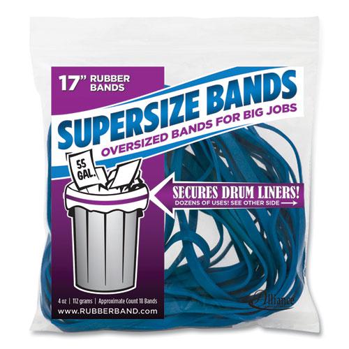 SuperSize Bands, 0.25" x 17", 4,060 psi Max Elasticity, Blue, 12/Pack. Picture 4
