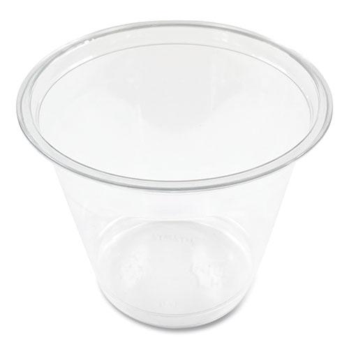 Clear Plastic Cold Cups, Squat, 9 oz, PET, 1,000/ Carton. Picture 1