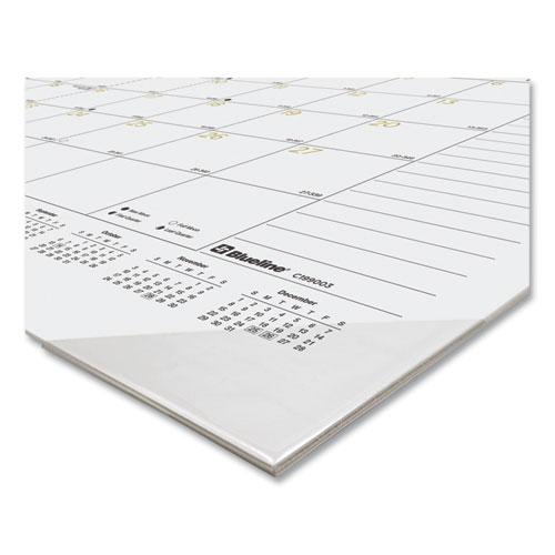 Gold Collection Monthly Desk Pad Calendar, 22 x 17, White Sheets, Black Headband, Clear Corners, 12-Month (Jan to Dec): 2024. Picture 4