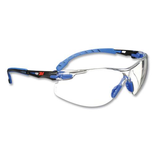 Solus 1000 Series Safety Glasses, Blue Plastic Frame, Clear Polycarbonate Lens. Picture 1