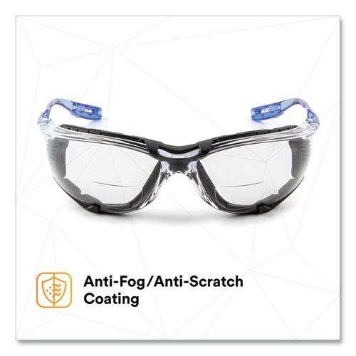 CCS Protective Eyewear with Foam Gasket, +1.5 Diopter Strength, Blue Plastic Frame, Clear Polycarbonate Lens. Picture 2