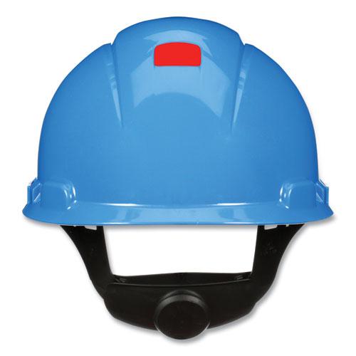 SecureFit H-Series Hard Hats, H-700 Cap with UV Indicator, 4-Point Pressure Diffusion Ratchet Suspension, Blue. Picture 1
