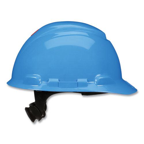 SecureFit H-Series Hard Hats, H-700 Cap with UV Indicator, 4-Point Pressure Diffusion Ratchet Suspension, Blue. Picture 2