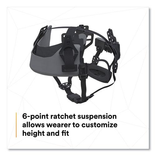 SecureFit X5000 Series Safety Helmet, 6-Point Pressure Diffusion Ratchet Suspension, White. Picture 3