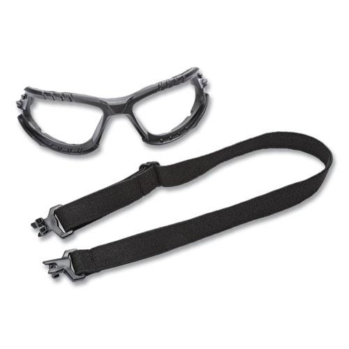 Solus 1000-Series Safety Glasses, Green Plastic Frame, Clear Polycarbonate Lens. Picture 3