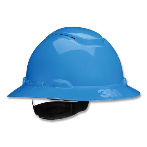 SecureFit H-Series Hard Hats, H-800 Vented Hat with UV Indicator, 4-Point Pressure Diffusion Ratchet Suspension, Blue. Picture 3