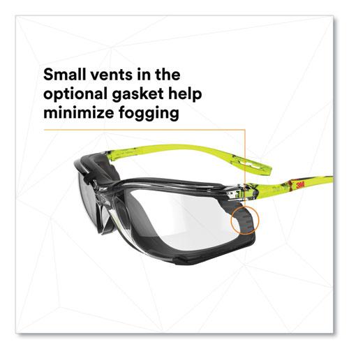 Solus CCS Series Protective Eyewear, Green Plastic Frame, Clear Polycarbonate Lens. Picture 3