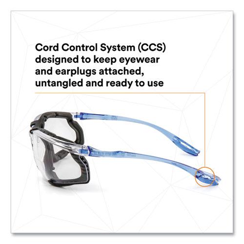 CCS Protective Eyewear with Foam Gasket, +1.5 Diopter Strength, Blue Plastic Frame, Clear Polycarbonate Lens. Picture 5