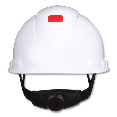 SecureFit H-Series Hard Hats, H-700 Front-Brim Cap with UV Indicator, 4-Point Pressure Diffusion Ratchet Suspension, White. Picture 4
