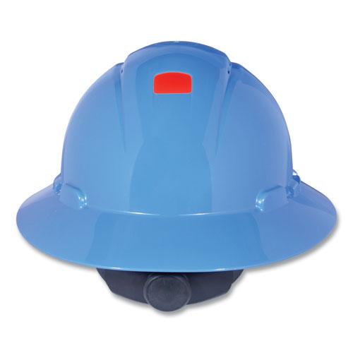 SecureFit H-Series Hard Hats, H-800 Hat with UV Indicator, 4-Point Pressure Diffusion Ratchet Suspension, Blue. Picture 1