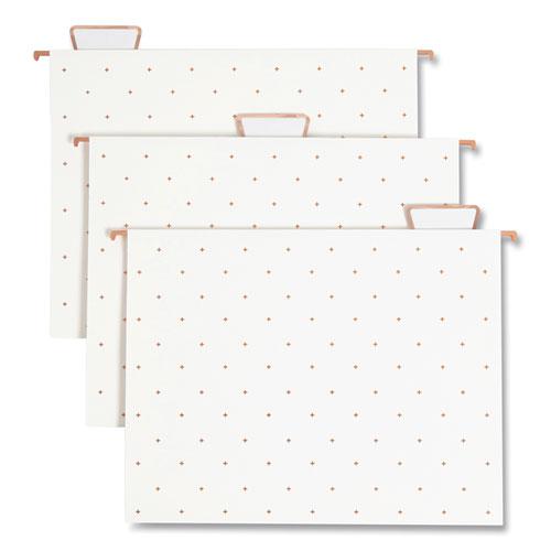 Letter-Size Desktop Fashion Filing Set, Rose Gold, (1) Rack, (3) Hanging Folders, (3) File Folders, (2) Trays,(1) Mail Sorter. Picture 3
