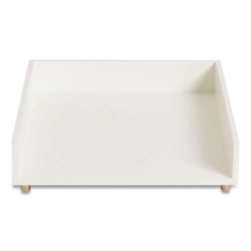 Juliet Paper Tray, 1 Section, Holds 11" x 8.5" Files, 10 x 12.25 x 2.5, White. Picture 5