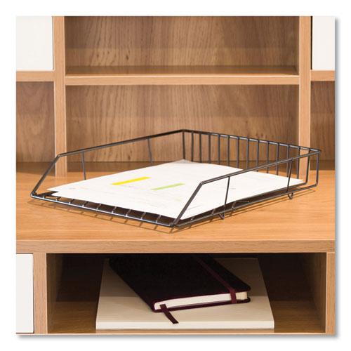 Vena Paper Tray, 1 Section, Holds 11" x 8.5" Sheets, 10.04 x 12.44 x 2.01, Black. Picture 4