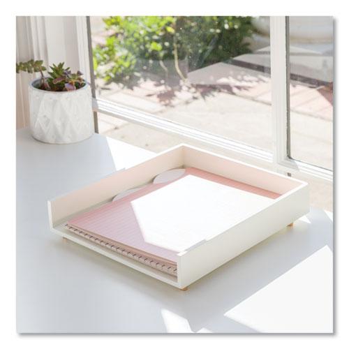 Juliet Paper Tray, 1 Section, Holds 11" x 8.5" Files, 10 x 12.25 x 2.5, White. Picture 8