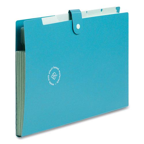 U-Eco Six-Pocket Expandable Folder, 4.5" Expansion, 6 Sections, Snap Button Closure, 1/6-Cut Tabs, Letter Size, 3/Pack. Picture 9