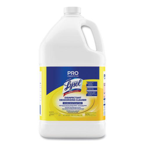 Disinfectant Deodorizing Cleaner Concentrate, Lemon Scent, 128 oz Bottle. Picture 1