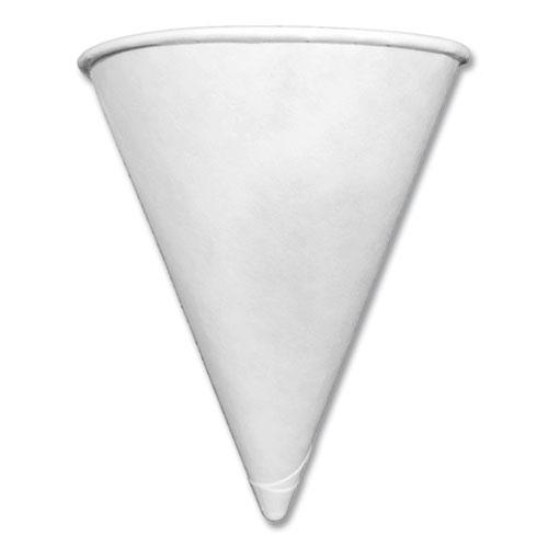 Paper Cone Cups, 4 oz, White, 5,000/Carton. Picture 1