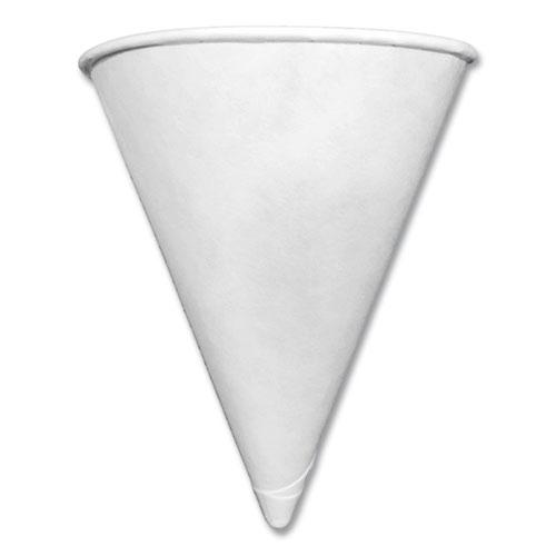 Paper Cone Cups, 3.2 oz, White, 5,000/Carton. Picture 1