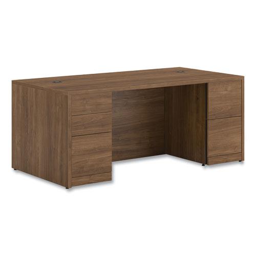 10500 Series Double Full-Height Pedestal Desk, Left: Box/Box/File, Right: File/File, 72" x 36" x 29.5", Pinnacle. Picture 1
